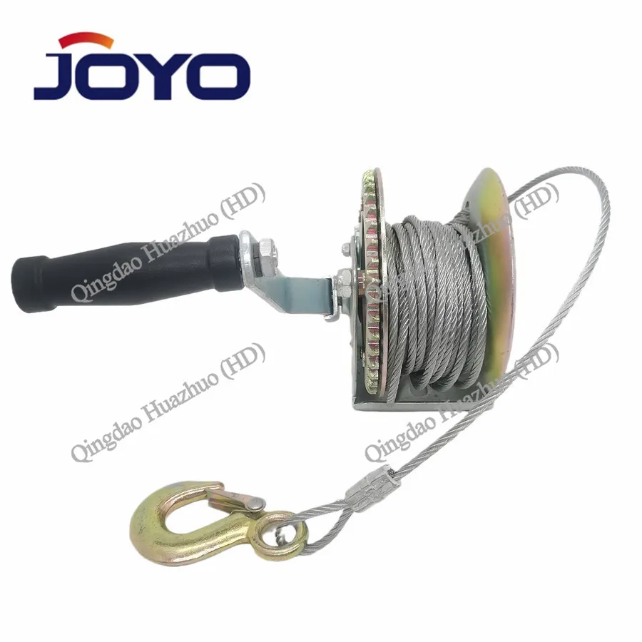 Hand Winches Hand Crank Boat Portable Cable Pulling Winch Cable Puller with Wire Rope or Strap,ISO9001:2015,CE Certificate