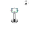 Zircone AB quadrato argento
