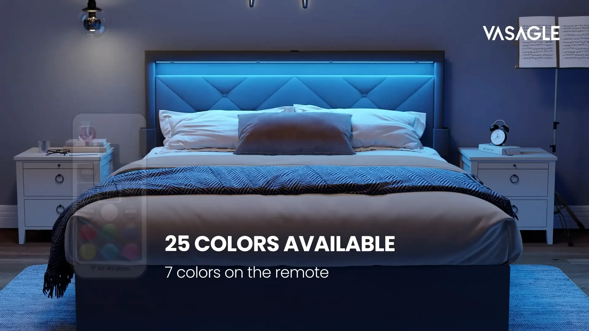 Vasagle Multifunctional Queen Size Bed Frame With Storage Wholesale Rgb