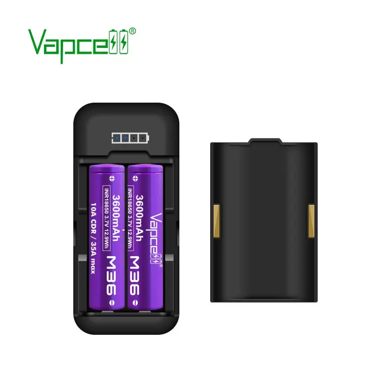 Vapcell Bank Charger Vapcell P2 Charger 5V USB Charger Apply to 18650  Li-ion Battery for Cell Phone