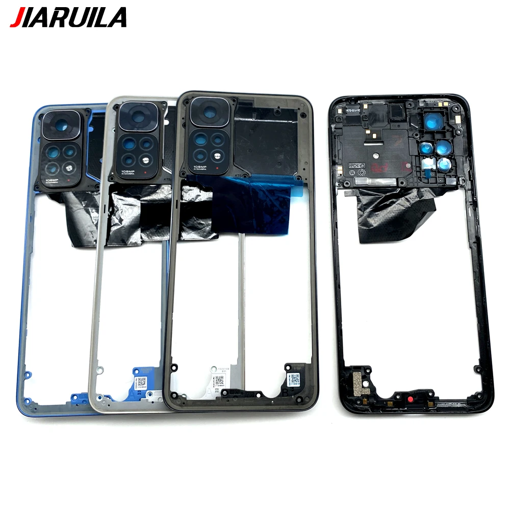 Рамка для мобильного телефона средняя пластина с объективом камеры Redmi Note 11 4G 11S корпус рамка Запасная