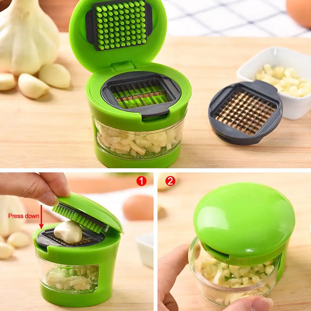 Wholesale Innovations Garlic Press Crusher Mincer Chopper Slicer Grinder  Stainless Steel Blades Garlic Peeler with Storage Container From  m.