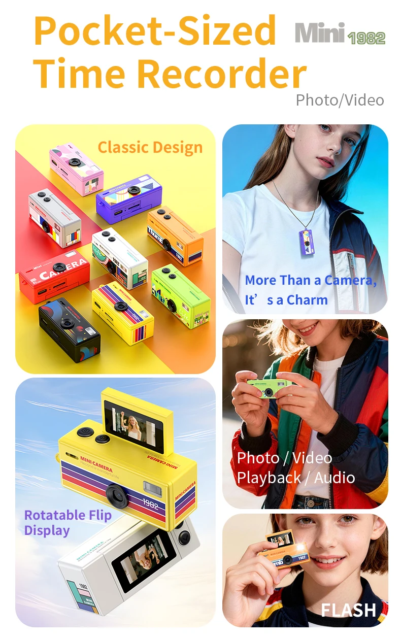 LK-030 Retro Miniature Compact Thumb Camera - Pocket Campus Outdoor Video Camera - Perfect for Taking Photos on the Go
