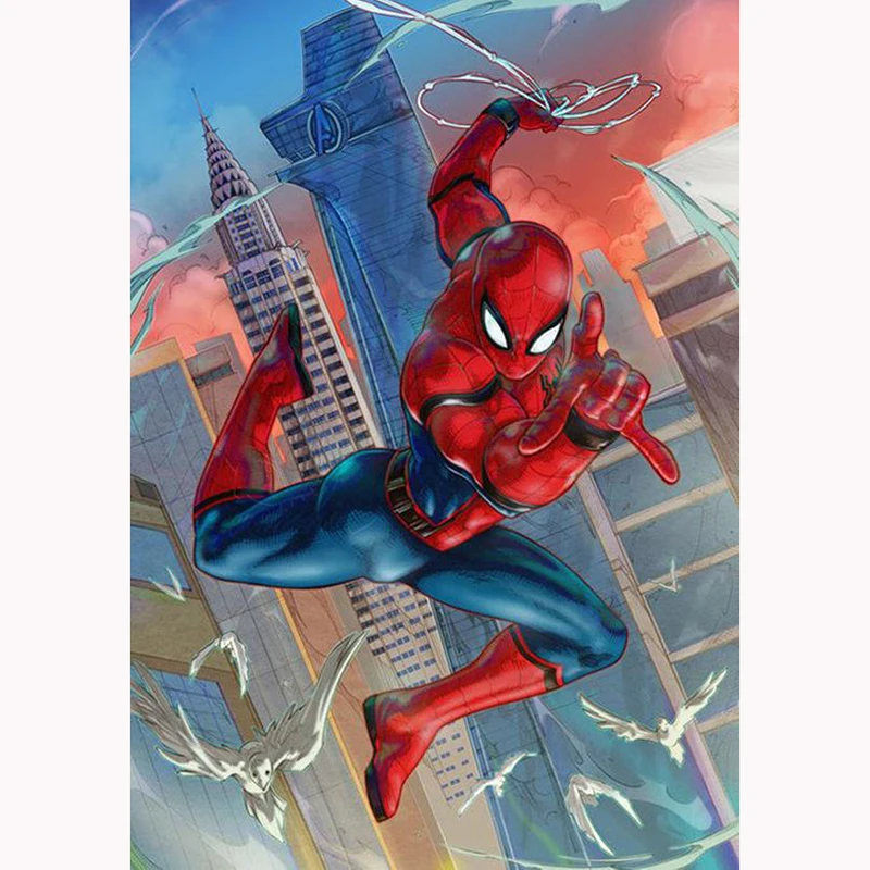 DIY 5D Spiderman Diamond Painting by Number Kits,Crystal