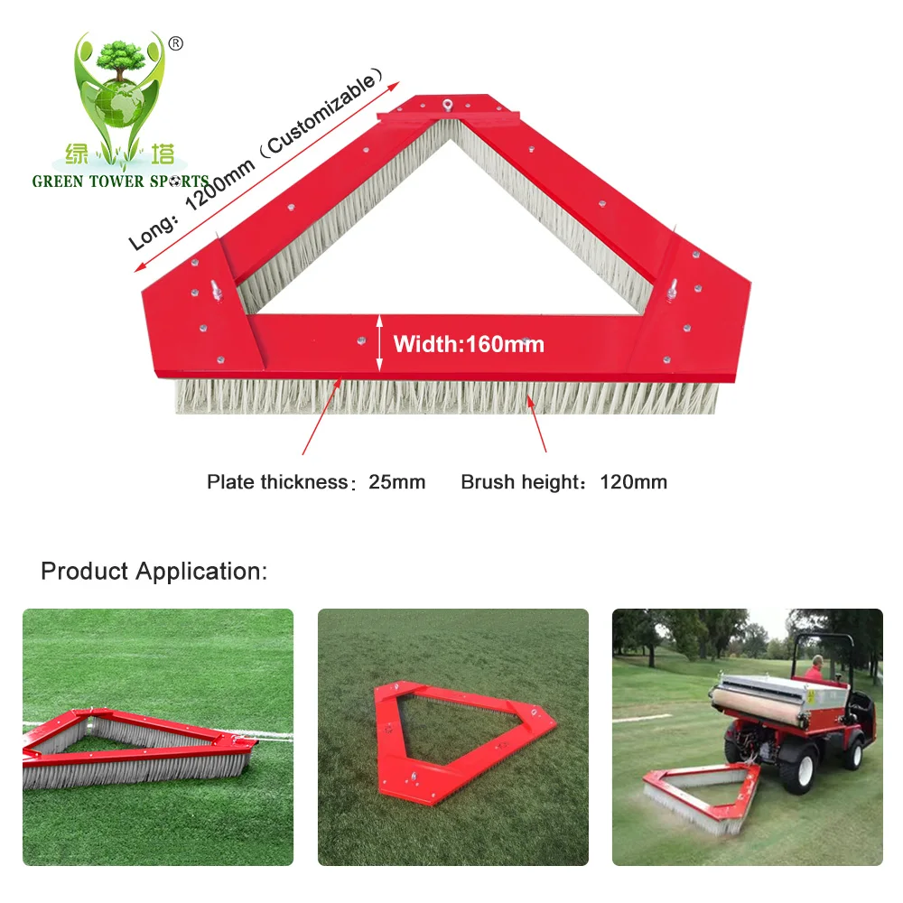 Football Field Brush Tools Triangle Brush for Artificial Grass Triangle Brushing Tool