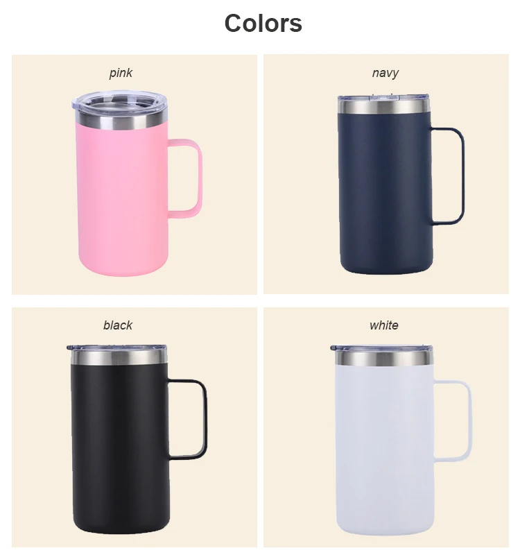 New design long vacuum cup for beer coffee icy cold stainless steel double wall thermal coffee mug with lids metal vacuum mugs