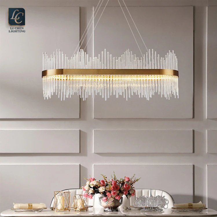 P0016 Good Quality Vintage Style Dinning Room Decoration Glass Gold Led Pendant Light