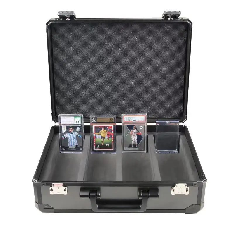 Bgs Graded Card Cases Graded Card Storage Case With Lock - Holds PSA, SGC  Slabs, Toploaders & Loose Cards, Aluminum Frame (16.7x11.8x6.1 In) Sports Card  Organizer With Slots