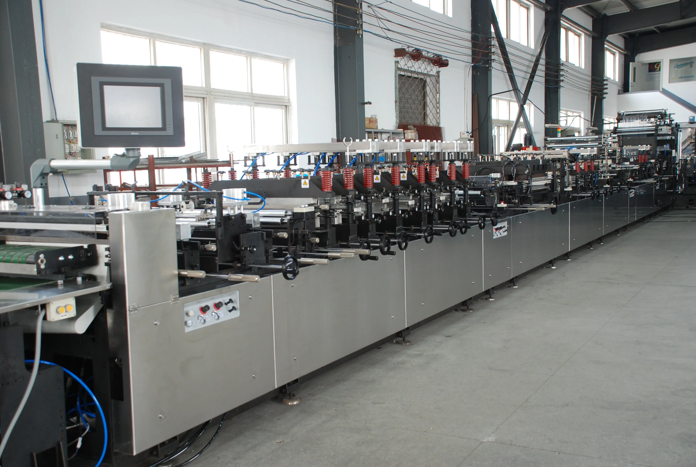 Automatic 8 Side Sealing square Bottom Box Pouch Food Package Kraft Paper Bag Making Machine with Zipper