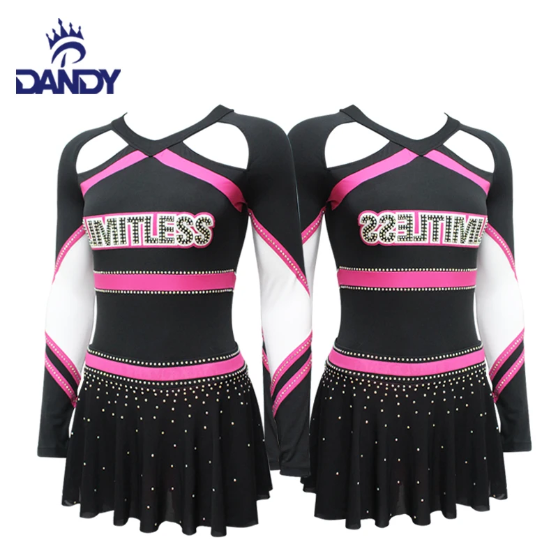 Customize Girls Sparkle Cheerleading Uniforms Girls Cheer Cheerleader ...