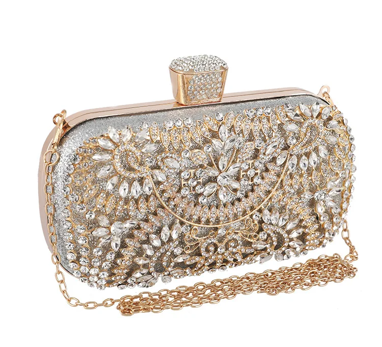 VELIHOME Stack of Cash Dollars Money Bag Crystals Bag for Women Crystal Clutch Evening Bags Dinner Purses and Handbags, Adult Unisex, Size: Small