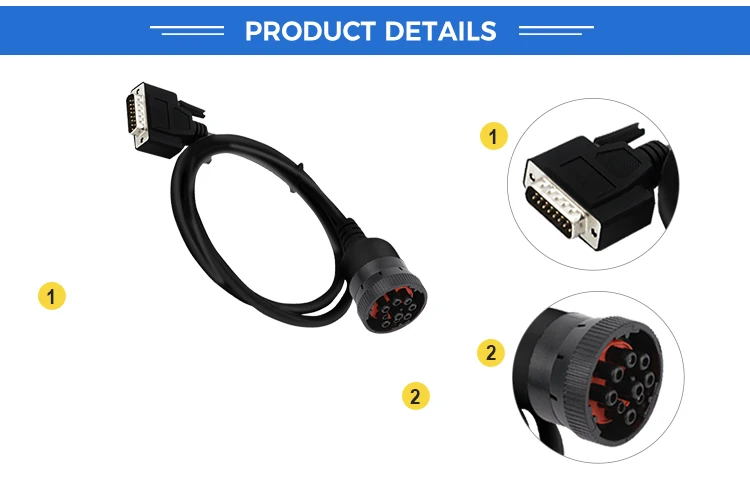 product custom cables j1939 9 pin female to d sub db15p connector harness-3