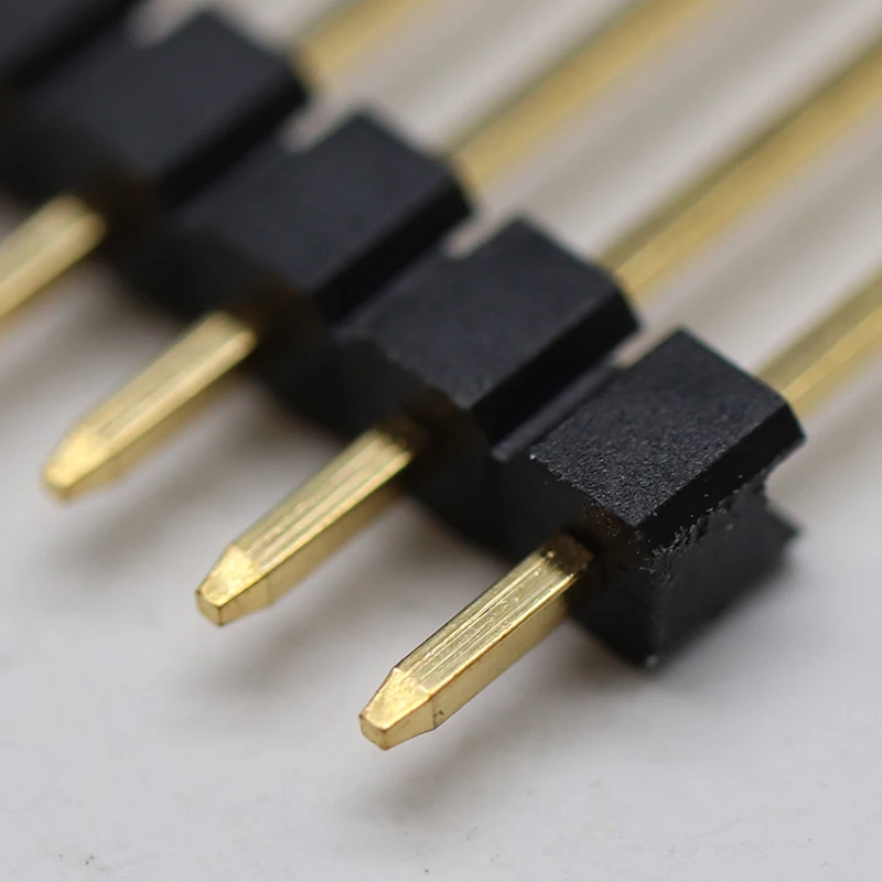 
 Штырьковый разъем smd, высота 2,54 мм, 180 градусов, Круглый Однорядный шаг 2,54 мм  