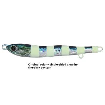 Glow-in-the-Dark Lure Little Jiaolong Iron Plate S-Shaped Lead Fish Fast-Sinking Shore Cast Jig Mackerel Sea Boat Fishing Bait – Metal Jig – view 4