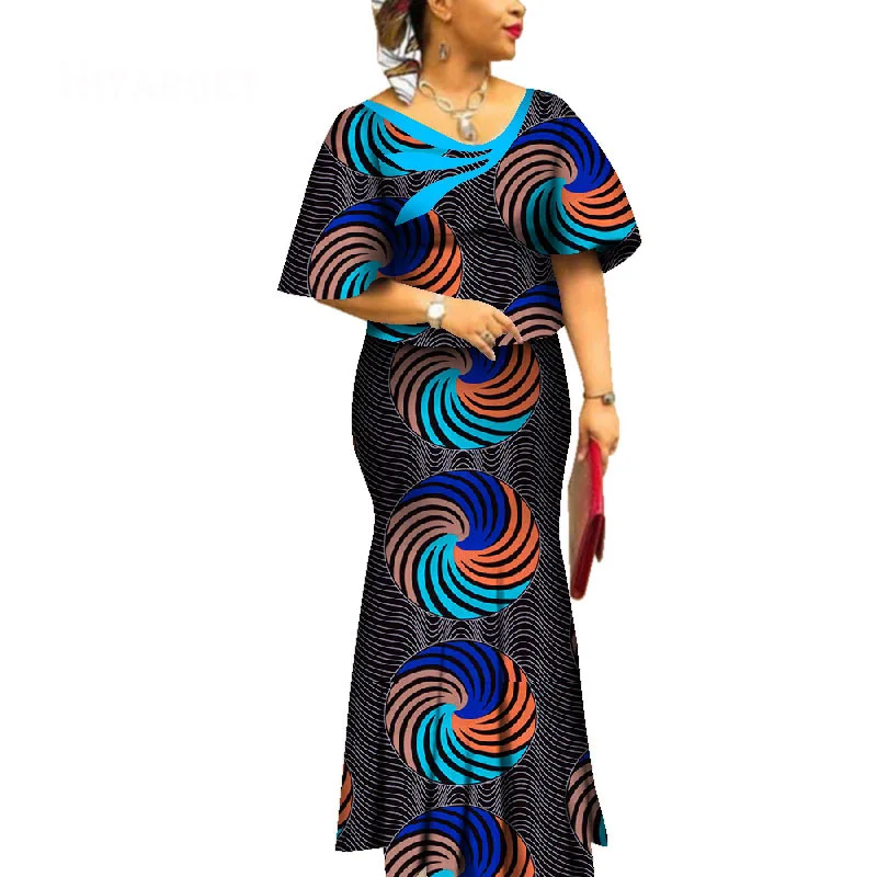 2023 Hot Style New Bazin Riche Wax Print Skirt Custom Clothing African ...
