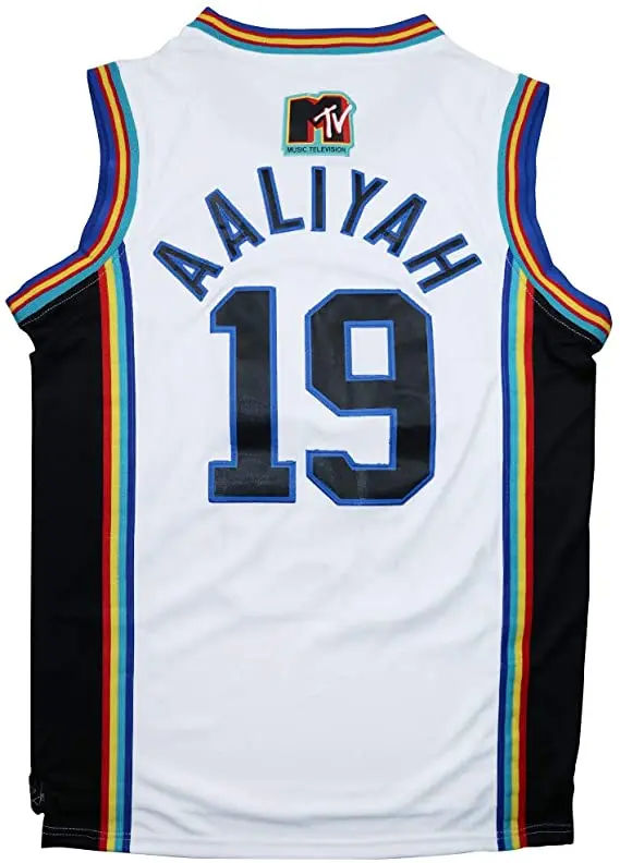 Shop Aaliyah #19 Bricklayers MTV Rock N Jock Basketball Jersey