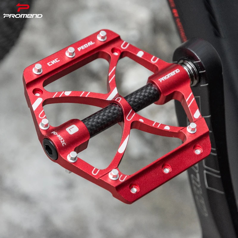 PROMEND Carbon Axle Bicycle Pedals Durable Lightweight