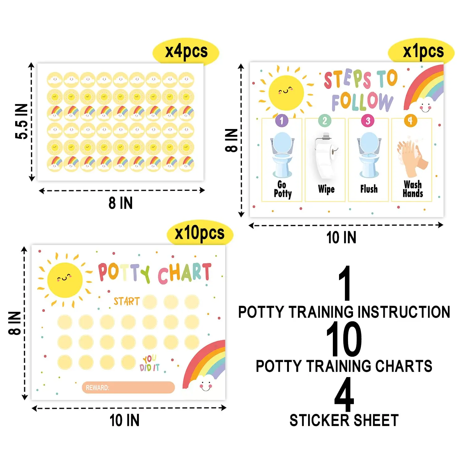 Potty Training Sticker Chart Reward Monkey Design For Toddler Girls And