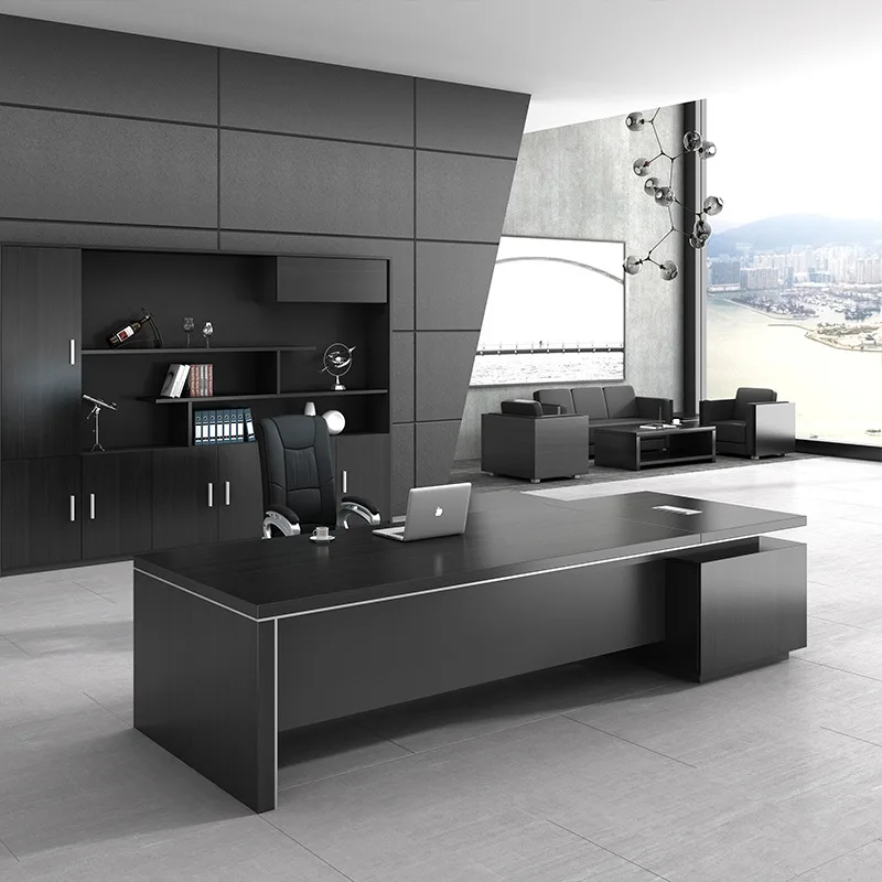 Nordic Luxury Ceo Office Desk Foshan Modular Office Desk With Cabinet ...
