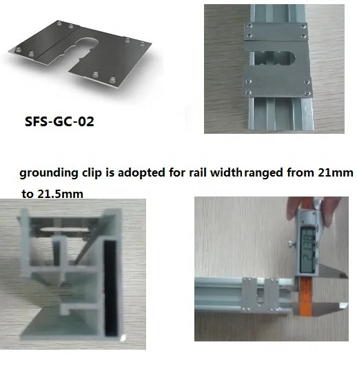 product solar panel grounding clips stainless steel solar grounding clip solar roof panel mount bracket z shape end side clamp-5