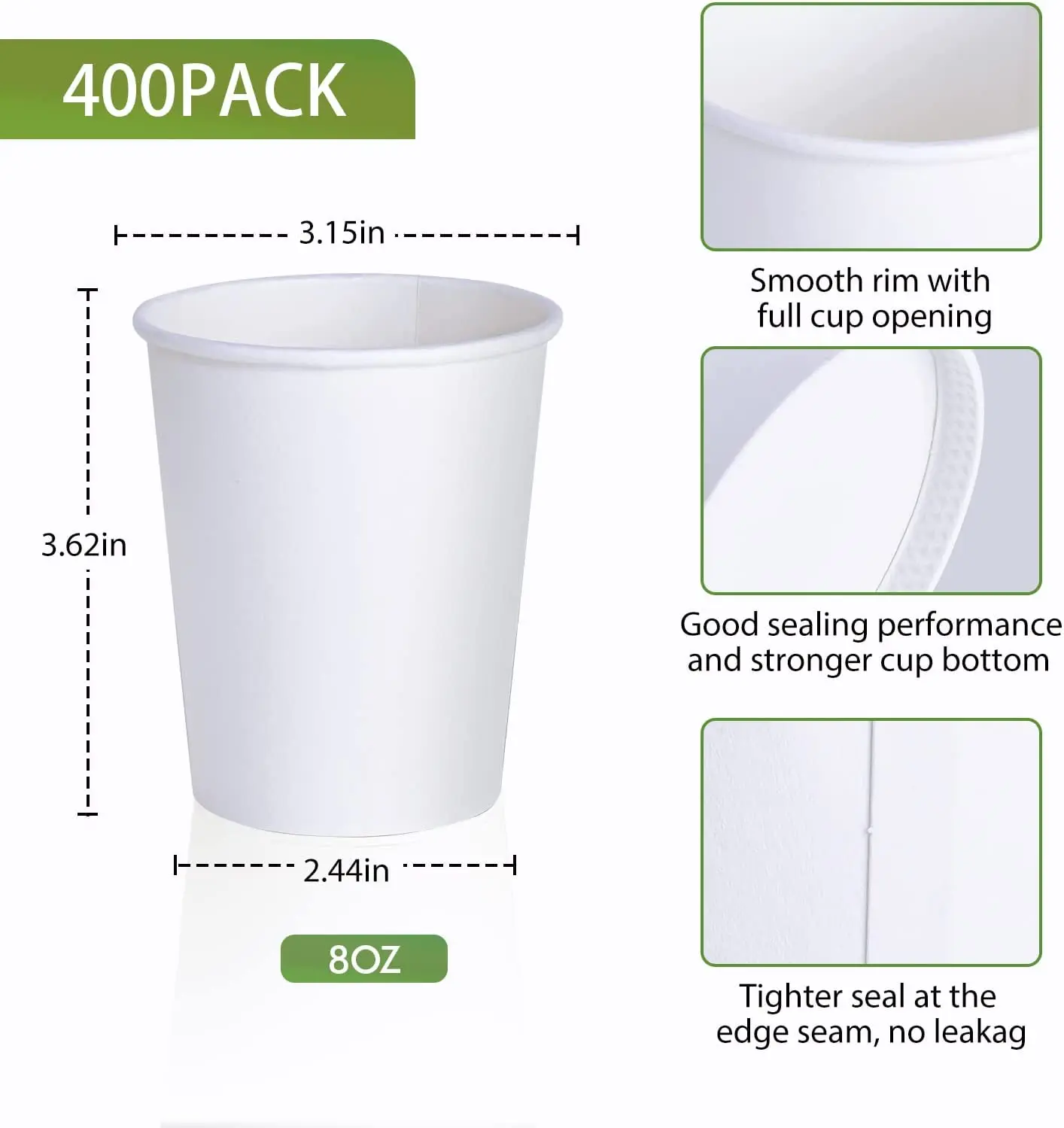 Custom Color Logo Disposable Double Wall Paper Cups 8oz Hot Drink single wall Coffee Cup Free Sample supplier