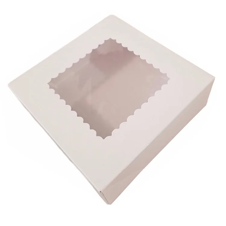 Белая коробка для выпечки на заказ бумажная упаковки