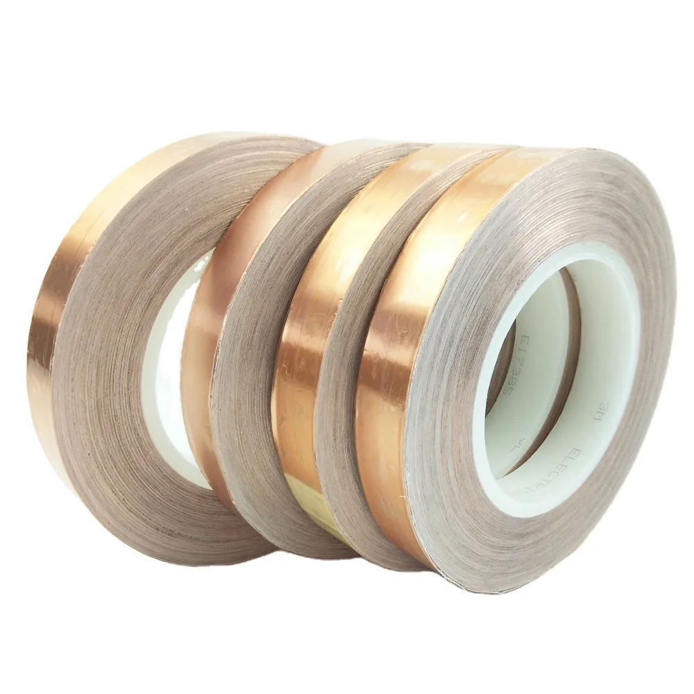 cinta de de cobre de 2 1/4 pulgadas dual Cinta de lámina de cobre con adhesivo conductor