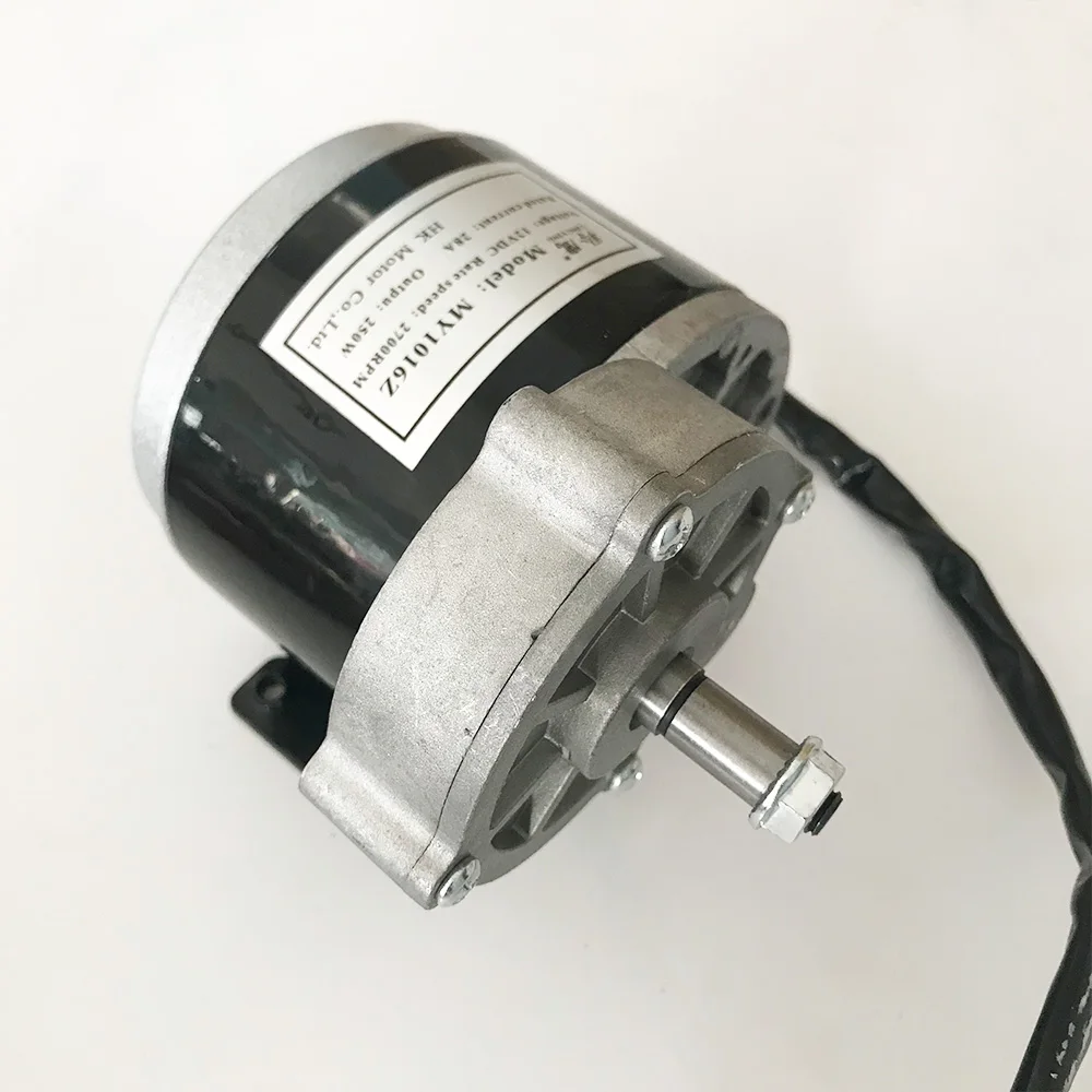 2019 New High Speed 250W 12V Decelerating DC Brush Motor Gear Motor Pulley for Electric Bicycle Scooter