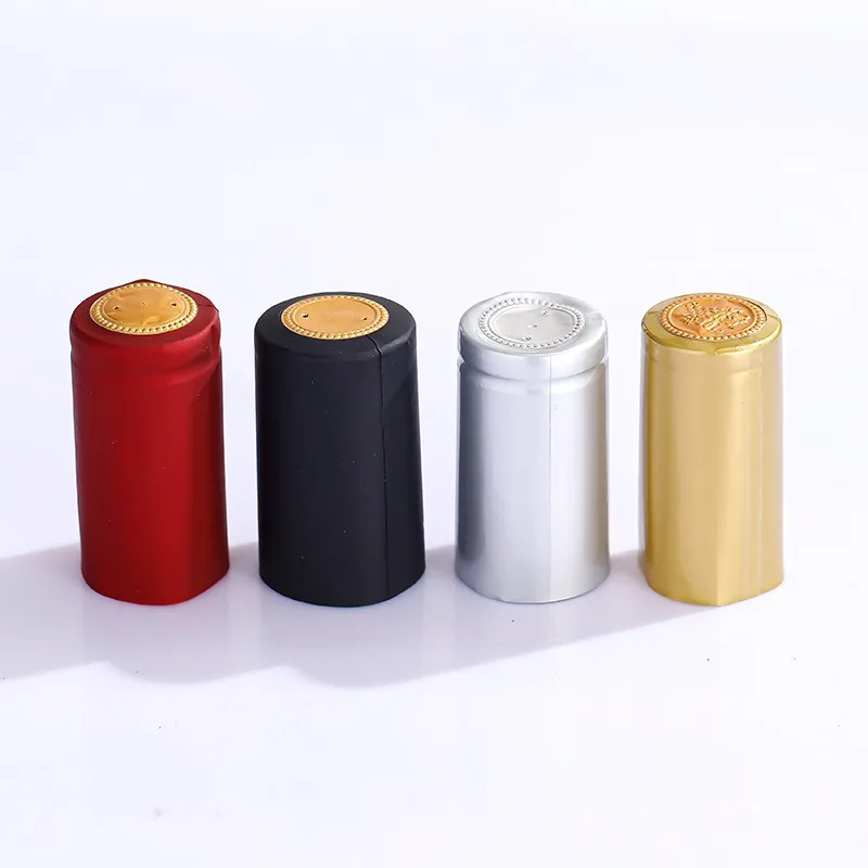 Custom Pvc Plastic Heat Shrink Capsules Lid White Matte Black ...