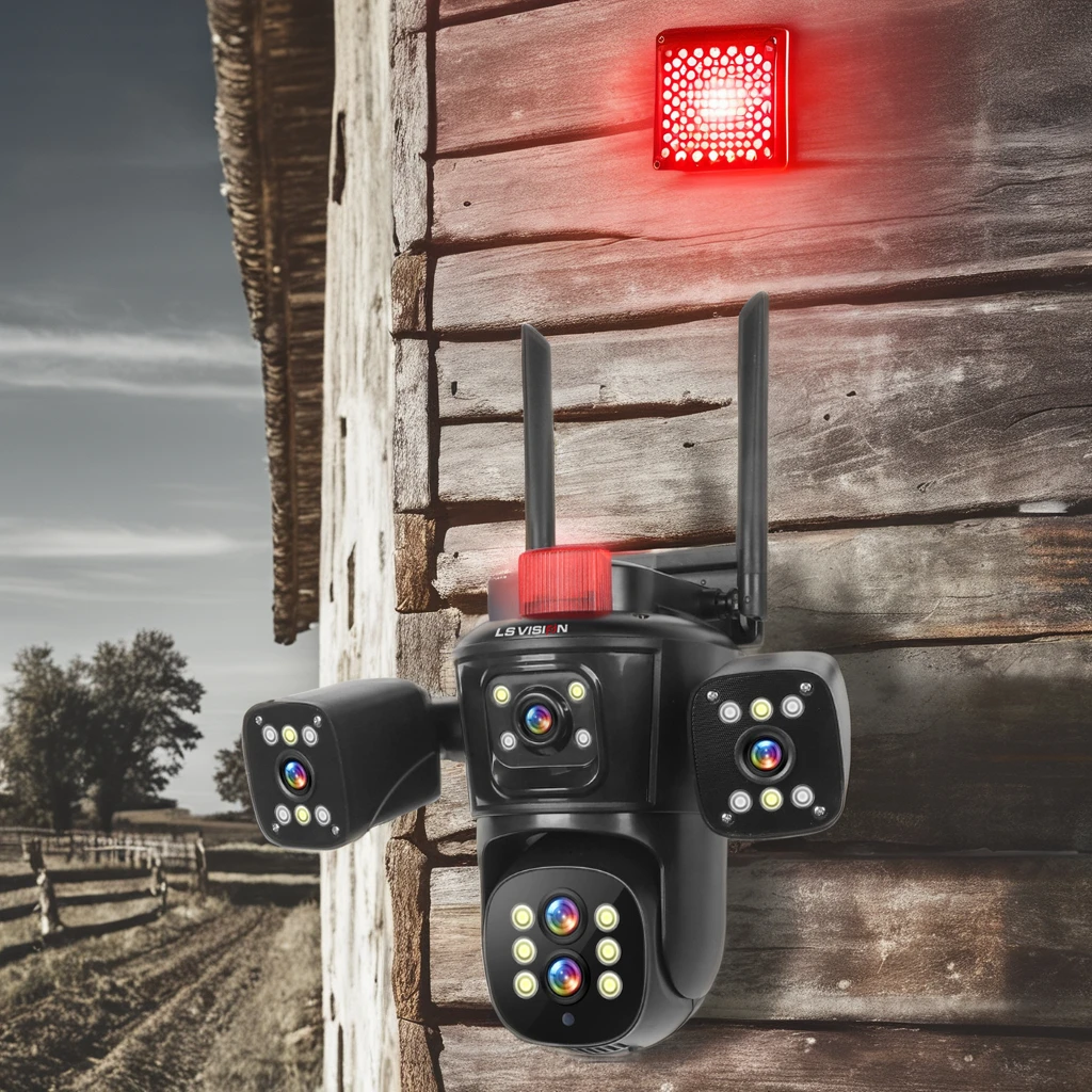 AMOROM Telecamera di sicurezza per montaggio a parete Telecamera IP Wi-Fi da 2,4 GHz Monor 2K Visione notturna a colori Avviso allarme Telecamera di sicurezza PTZ ruotabile  30