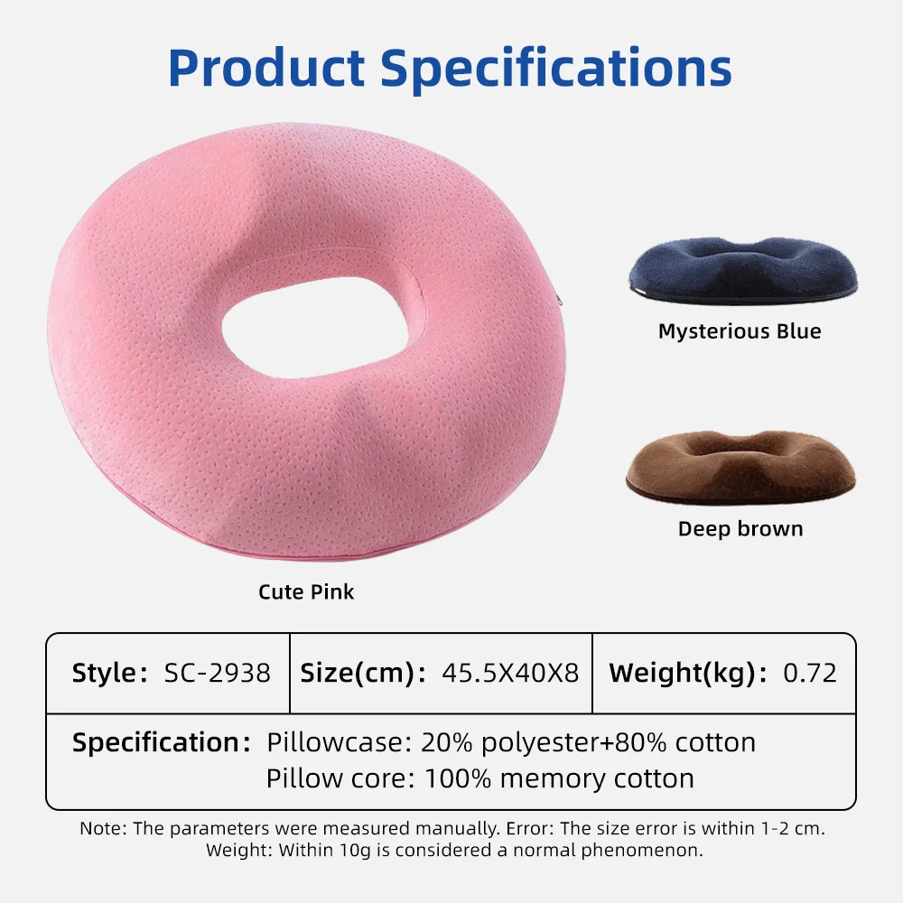 Wholesale Non-Slip Oblong Coccyx Seat Cushion Memory Foam Car/Office C - product detail 2