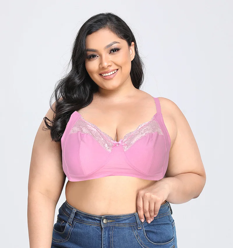 Big Size Sexy Lace Bra for Women Wireless Plus Size Bra