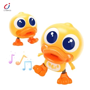 Chengji Battery Operated Moving Animal Toy Cartoon Electronic Pets Dancing Duck Toys with Light and Music Baby Toys
