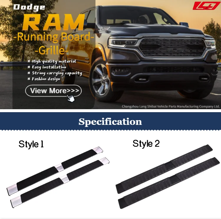 Car Universal Side Step Running Boards for Dodge Ram 1500 2500 3500 Accessories 2009 2014 2015 to 2025