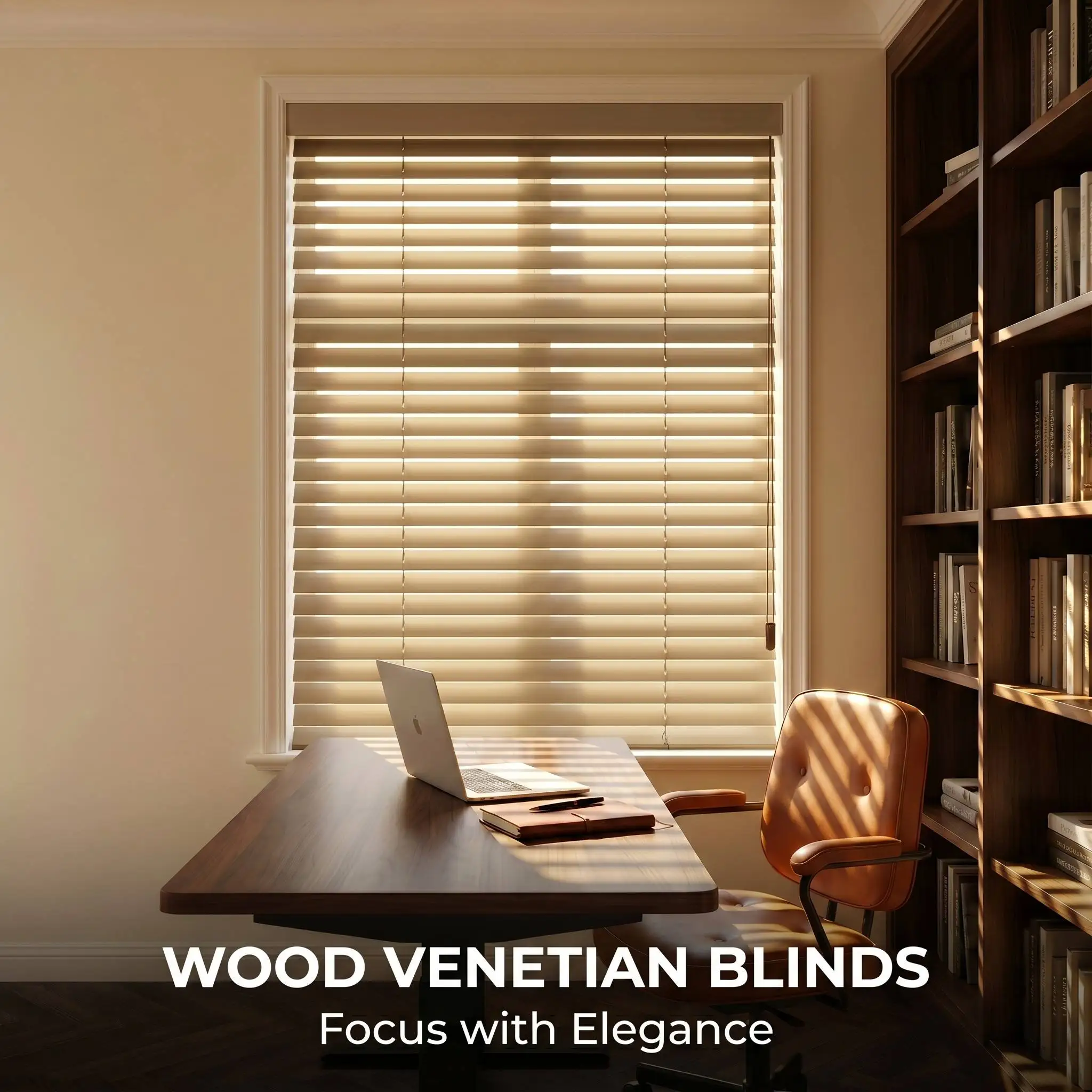Hout Venesiese blinders van paulowniahout, geverf in eenvoudige kleur, gladde valans, 50 mm lamelle, ligte tou, aangepaste grootte, vir binne- of buitemontasie
