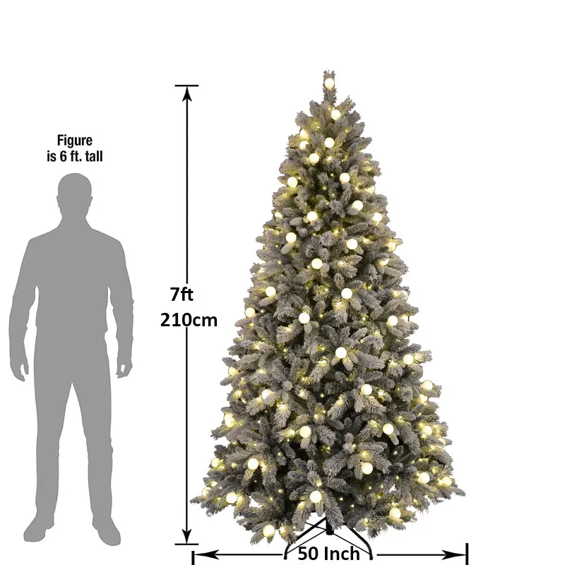 Pre Lit Christmas Tree Snow White Christmas Tree Flocking Christmas
