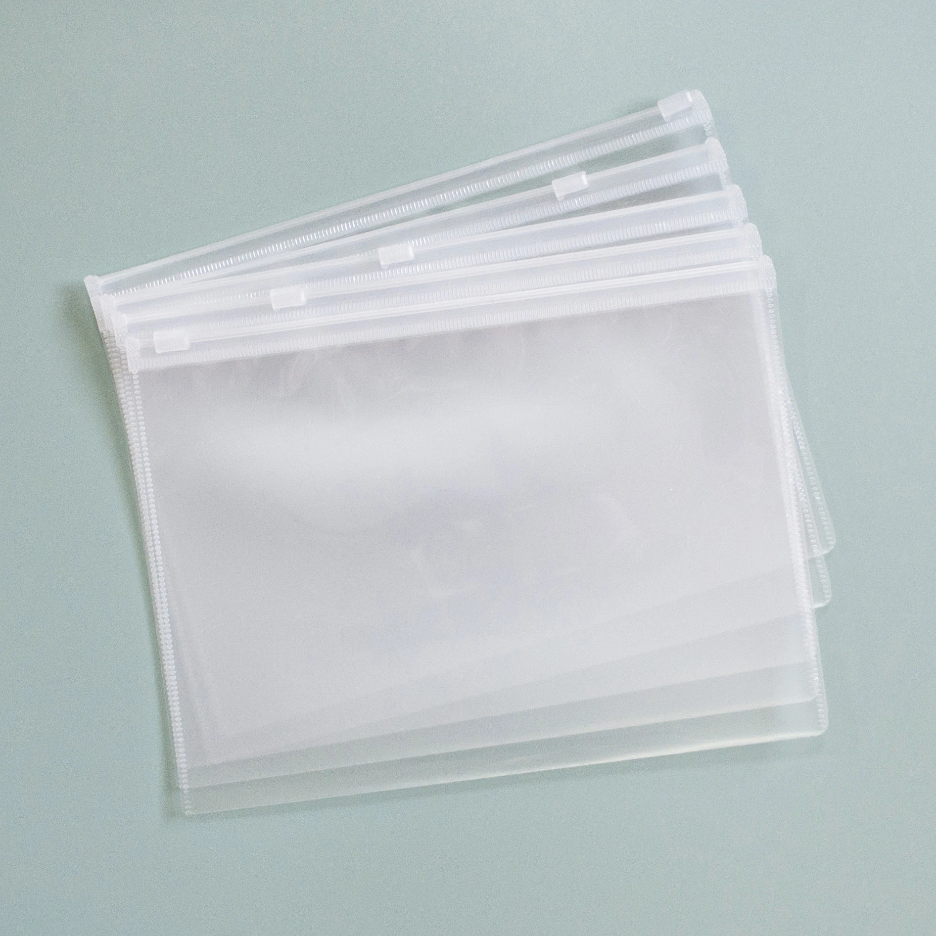 Custom PP Plastic A4 Size Transparent Document Zipper File Bag ...