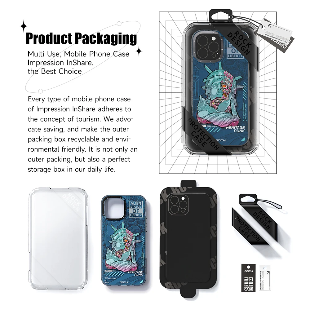 ROCK New Impression InShare Protective Case Punk Series Phone Case for iPhone 13 Series