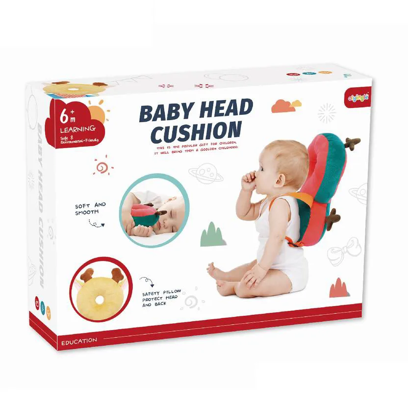 Washable soft baby head and back protection pad head protector anti-fall cushion sleep pillow for baby toddler soft plush pillow