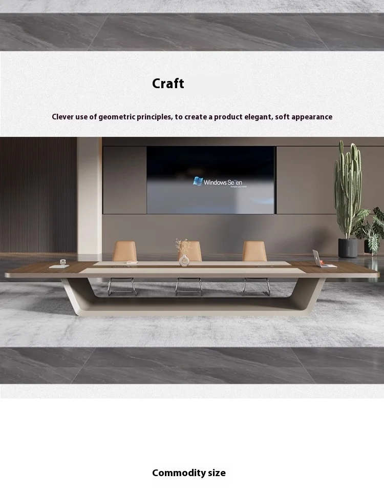 Modern Wood Extendable Conference Table for Hotel & School Use Large Creative Negotiation Commercial Office Furniture