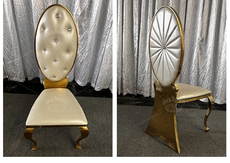 Factory Price Wedding Luxury Modern Stackable Event Party Stainless Steel Gold Wedding Chair for Sale