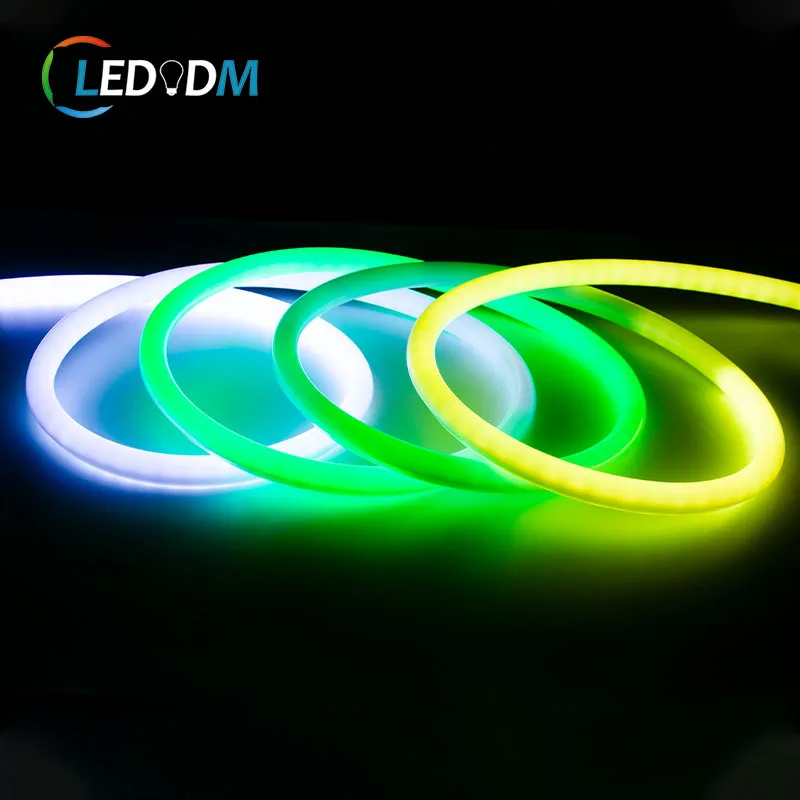 DC12v 24v Ws2811 Addressable Pixel Colorful RGB Neon Round 260 Angle Beam Strip Light 5m 10m Neon Led Flexible Strips Lights
