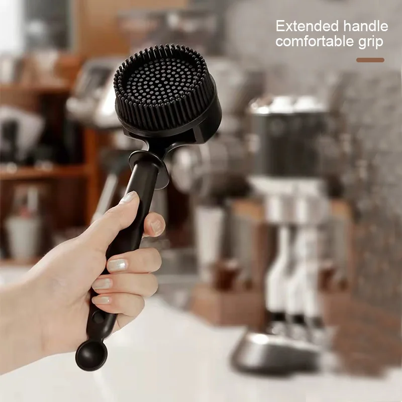 Coffee machine silicone cleaning brush coffee brush Long handle brewing head cleaning brush