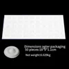 One sheet of 50 white granules