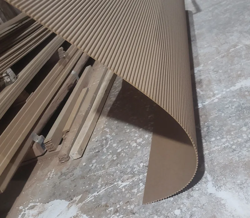 Veneer Faced Flexible Textured Curved MDF Panel for Wall Decoration and Round Furniture