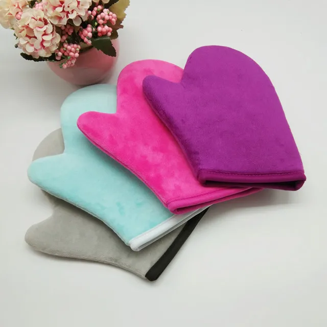 2022 Amazon полный уход за кожей с принтом, мягкий бархатный двухсторонний аппликатор для самозагара, загар, рукавица