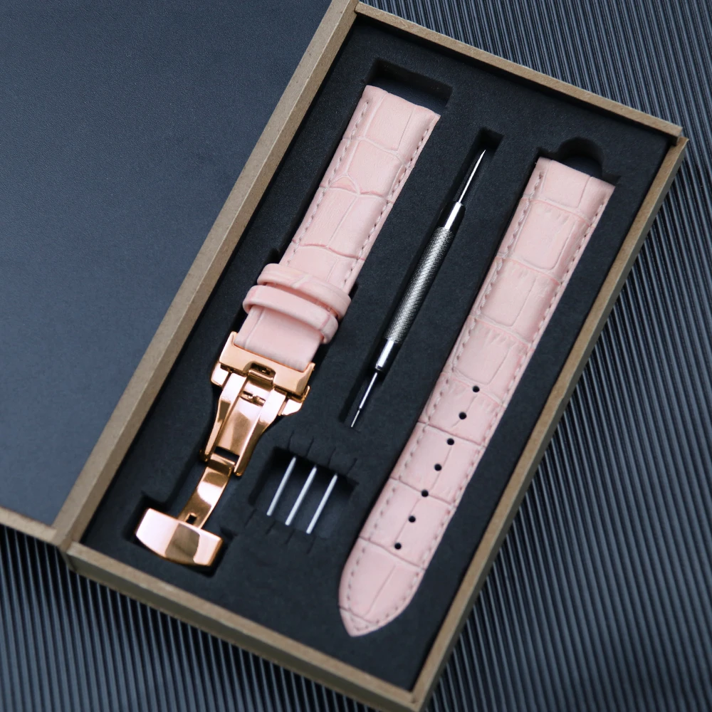 Quick Release Genuine Leather Watch Strap Parts Accessories With