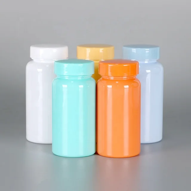 150ml 200ml Empty Pill Plastic Bottles Round PET Powder Medicine Holder Tablet Container Case for Pharmacy Vitamins