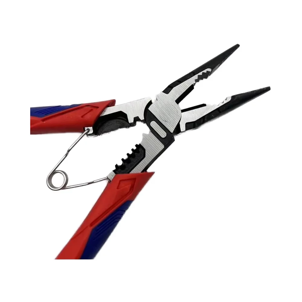 DIY Industrial Grade Crimping Pliers Serrated Jaw Surface Plastic Molded Handle Wire Stripper Cutting Applications