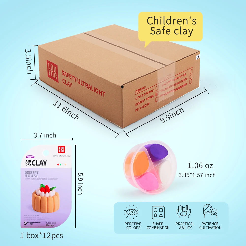 Plastilina Magica A Essiccazione All'aria – Confezione Da 10 Scatole A Sorpresa Con Animali, Per Bambini Dai 4 Anni